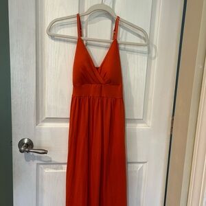Elegant Orange Summer Dress